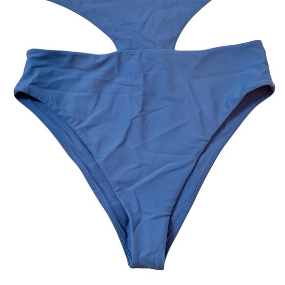 Camila Coelho Paulista One Piece Swimsuit Cutout Sea Breeze Blue NO BELT Medium - Picture 7 of 12